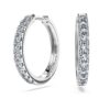 Pendientes de aro «Eternity» con diamantes cultivados en laboratorio, 0,56 ct en total, forma redonda, plata de ley Pendientes de aro «Eternity» con diamantes cultivados en laboratorio, 0,56 ct en total, forma redonda, plata de ley
