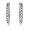 Pendientes de aro «Eternity» con diamantes cultivados en laboratorio, 0,56 ct en total, forma redonda, plata de ley Pendientes de aro «Eternity» con diamantes cultivados en laboratorio, 0,56 ct en total, forma redonda, plata de ley