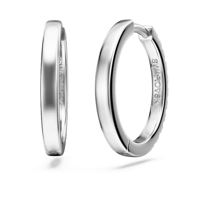 Pendientes de aro «Eternity» con diamantes cultivados en laboratorio, 0,56 ct en total, forma redonda, plata de ley Pendientes de aro «Eternity» con diamantes cultivados en laboratorio, 0,56 ct en total, forma redonda, plata de ley