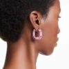 Pendientes de aro Lucent con forma octogonal, pequeños, rosa Pendientes de aro Lucent con forma octogonal, pequeños, rosa