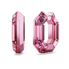Pendientes de aro Lucent con forma octogonal, pequeños, rosa Pendientes de aro Lucent con forma octogonal, pequeños, rosa