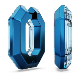 Pendientes de aro Lucent, forma octogonal, pequeños, azules Pendientes de aro Lucent, forma octogonal, pequeños, azules