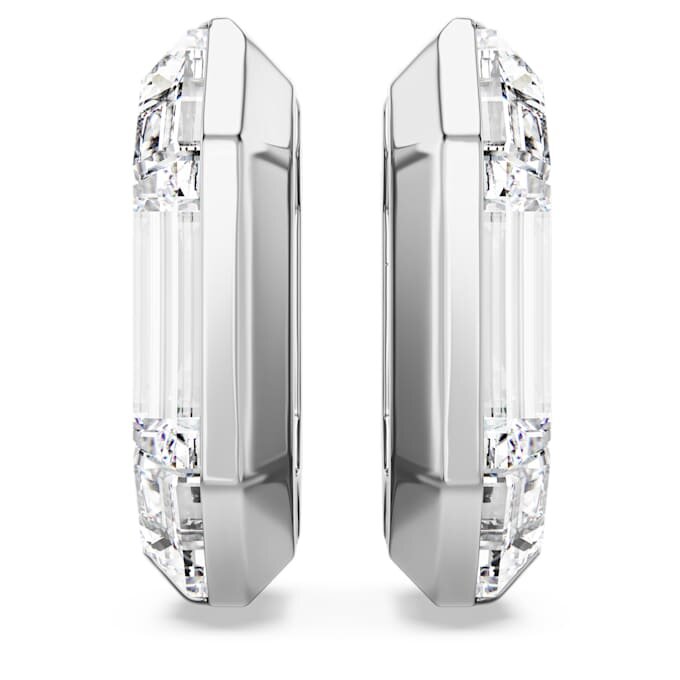 Pendientes de aro Lucent, forma octogonal, pequeños, blancos Pendientes de aro Lucent, forma octogonal, pequeños, blancos