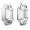 Pendientes de aro Lucent, forma octogonal, pequeños, blancos Pendientes de aro Lucent, forma octogonal, pequeños, blancos
