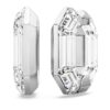 Pendientes de aro Lucent, forma octogonal, pequeños, blancos Pendientes de aro Lucent, forma octogonal, pequeños, blancos