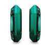 Pendientes de aro Lucent, forma octogonal, pequeños, verdes Pendientes de aro Lucent, forma octogonal, pequeños, verdes