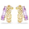 Pendientes de aro Millenia con cortes mixtos, multicolores y chapados en tono dorado Pendientes de aro Millenia con cortes mixtos, multicolores y chapados en tono dorado