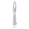 Pendientes de aro Stilla Attract, corte redondo, blancos, chapados en rodio