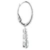Pendientes de aro Stilla Attract, corte redondo, blancos, chapados en rodio