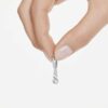 Pendientes de aro Stilla Attract, corte redondo, blancos, chapados en rodio