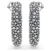 Pendientes de aro Sublima con cortes redondos variados, blancos, chapados en rodio