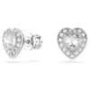 Pendientes de botón Ariana Grande x Swarovski con cortes variados, forma de corazón, blancos, chapados en rodio Pendientes de botón Ariana Grande x Swarovski con cortes variados, forma de corazón, blancos, chapados en rodio