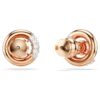Pendientes de botón Dextera, corte redondo, blancos, chapados en tono oro rosa Pendientes de botón Dextera, corte redondo, blancos, chapados en tono oro rosa