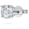Pendientes de botón Eternity con diamantes cultivados en laboratorio, 0,5 ct en total, individuales, forma redonda, oro blanco de 14K Pendientes de botón Eternity con diamantes cultivados en laboratorio, 0,5 ct en total, individuales, forma redonda, oro blanco de 14K