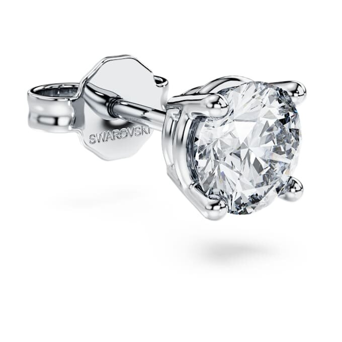 Pendientes de botón Eternity con diamantes cultivados en laboratorio, 0,5 ct en total, individuales, forma redonda, oro blanco de 14K Pendientes de botón Eternity con diamantes cultivados en laboratorio, 0,5 ct en total, individuales, forma redonda, oro blanco de 14K