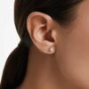 Pendientes de botón «Eternity» con diamantes cultivados en laboratorio, 0,52 ct en total, forma redonda, plata de ley Pendientes de botón «Eternity» con diamantes cultivados en laboratorio, 0,52 ct en total, forma redonda, plata de ley