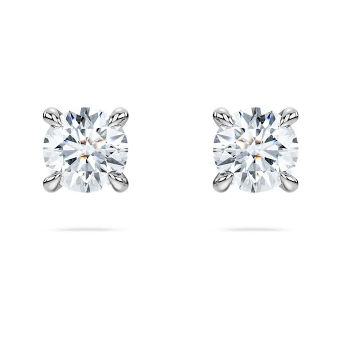 Pendientes de botón «Eternity» con diamantes cultivados en laboratorio, 0,52 ct en total, forma redonda, plata de ley Pendientes de botón «Eternity» con diamantes cultivados en laboratorio, 0,52 ct en total, forma redonda, plata de ley