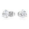 Pendientes de botón «Eternity» con diamantes cultivados en laboratorio, 2,0 quilates en total, forma redonda, oro blanco de 14K Pendientes de botón «Eternity» con diamantes cultivados en laboratorio, 2,0 quilates en total, forma redonda, oro blanco de 14K