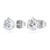 Pendientes de botón «Eternity» con diamantes cultivados en laboratorio, 2,0 quilates en total, forma redonda, oro blanco de 14K Pendientes de botón «Eternity» con diamantes cultivados en laboratorio, 2,0 quilates en total, forma redonda, oro blanco de 14K