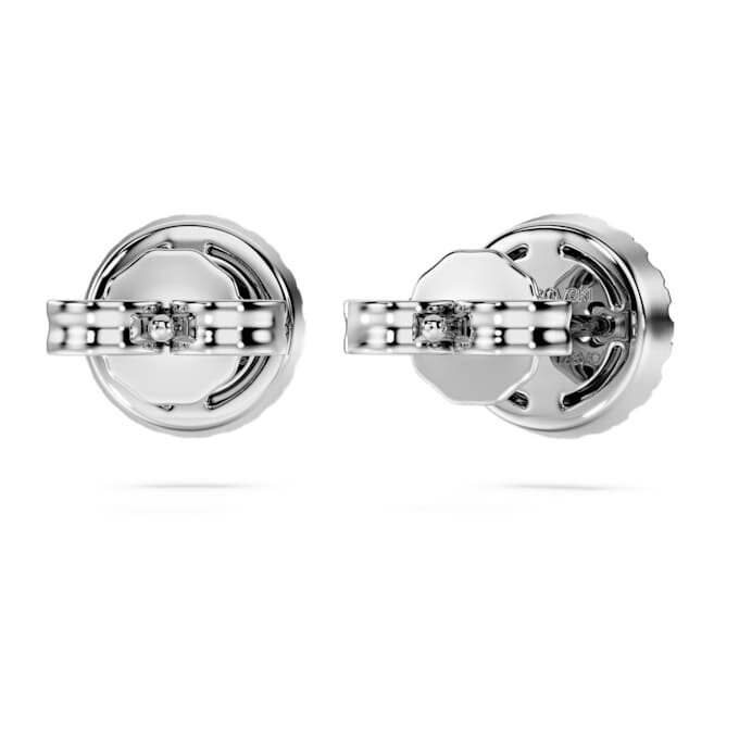 Pendientes de botón «Eternity Halo» con diamantes cultivados en laboratorio, 0,75 ct en total, forma redonda, oro blanco de 14K Pendientes de botón «Eternity Halo» con diamantes cultivados en laboratorio, 0,75 ct en total, forma redonda, oro blanco de 14K