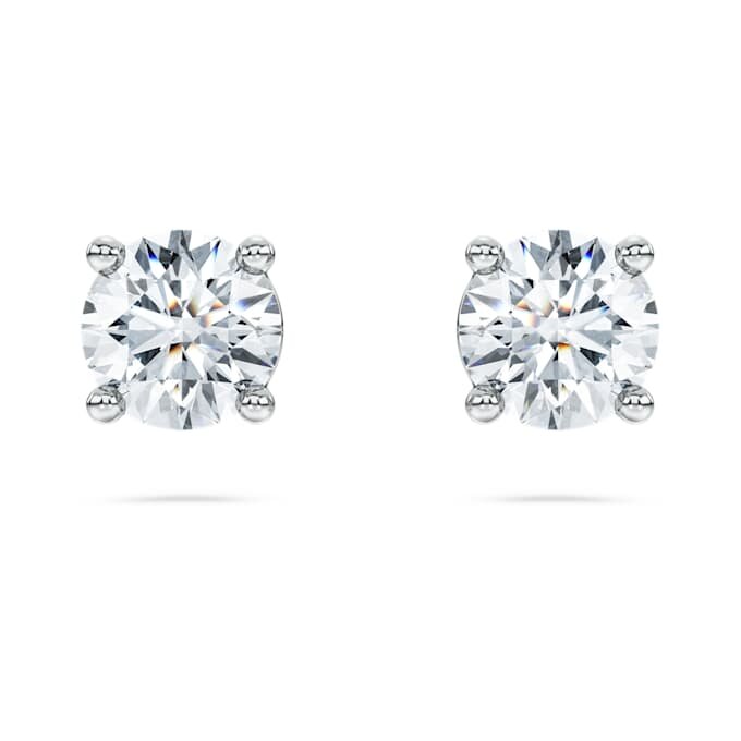 Pendientes de botón «Eternity Solitaire» con diamantes cultivados en laboratorio, 1 Ct en total, forma redonda, oro blanco de 14K Pendientes de botón «Eternity Solitaire» con diamantes cultivados en laboratorio, 1 Ct en total, forma redonda, oro blanco de 14K