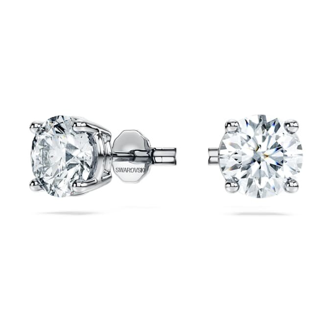 Pendientes de botón «Eternity Solitaire» con diamantes cultivados en laboratorio, 2 ct en total, forma redonda, oro blanco de 14K Pendientes de botón «Eternity Solitaire» con diamantes cultivados en laboratorio, 2 ct en total, forma redonda, oro blanco de 14K