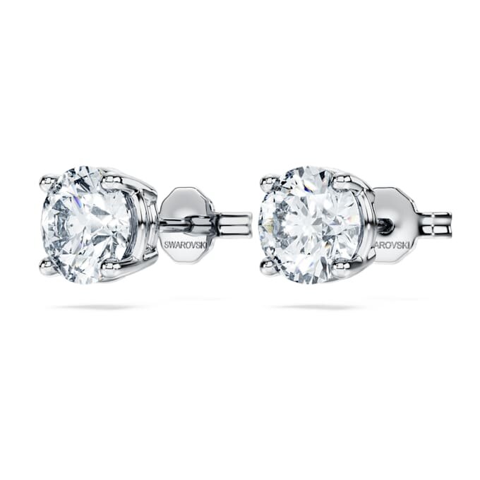 Pendientes de botón «Eternity Solitaire» con diamantes cultivados en laboratorio, 2 ct en total, forma redonda, oro blanco de 14K Pendientes de botón «Eternity Solitaire» con diamantes cultivados en laboratorio, 2 ct en total, forma redonda, oro blanco de 14K