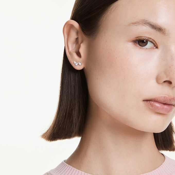 Pendientes de botón «Galaxy» con diamantes cultivados en laboratorio, 0,5 ct en total, formas variadas, plata de ley Pendientes de botón «Galaxy» con diamantes cultivados en laboratorio, 0,5 ct en total, formas variadas, plata de ley