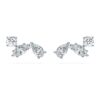 Pendientes de botón «Galaxy» con diamantes cultivados en laboratorio, 0,5 ct en total, formas variadas, plata de ley Pendientes de botón «Galaxy» con diamantes cultivados en laboratorio, 0,5 ct en total, formas variadas, plata de ley