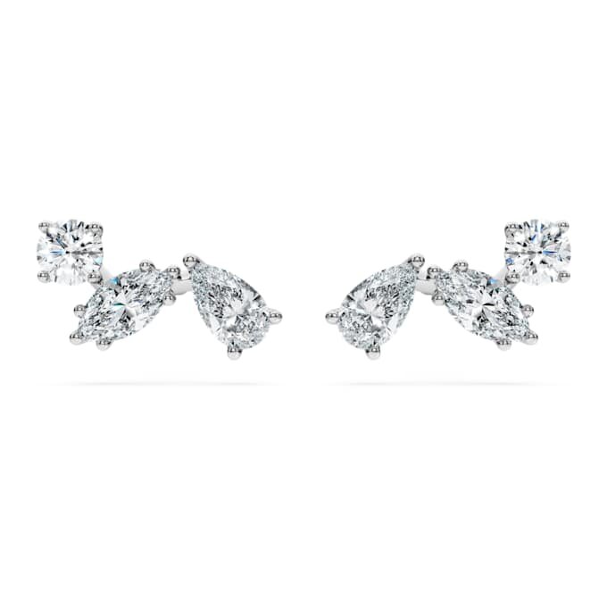 Pendientes de botón «Galaxy» con diamantes cultivados en laboratorio, 0,5 ct en total, formas variadas, plata de ley Pendientes de botón «Galaxy» con diamantes cultivados en laboratorio, 0,5 ct en total, formas variadas, plata de ley