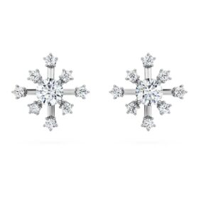 Pendientes de botón «Galaxy» con diamantes cultivados en laboratorio, 0,5 quilates en total, forma redonda, oro blanco de 14 quilates