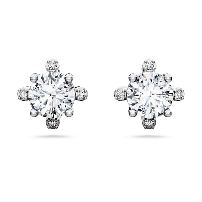 Pendientes de botón «Galaxy» con diamantes cultivados en laboratorio, 2,1 quilates en total, forma redonda, oro blanco de 14K Pendientes de botón «Galaxy» con diamantes cultivados en laboratorio, 2,1 quilates en total, forma redonda, oro blanco de 14K