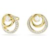 Pendientes de botón Hyperbola, corte redondo, blancos, chapados en tono dorado Pendientes de botón Hyperbola, corte redondo, blancos, chapados en tono dorado