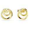 Pendientes de botón Hyperbola, corte redondo, blancos, chapados en tono dorado Pendientes de botón Hyperbola, corte redondo, blancos, chapados en tono dorado