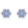 Pendientes de botón «Magic» con motivo de copo de nieve, azules, chapados en rodio Pendientes de botón «Magic» con motivo de copo de nieve, azules, chapados en rodio