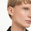 Pendientes de botón octogonales con diamantes cultivados en laboratorio, 1,0 ct en total, forma octogonal, oro blanco de 14K Pendientes de botón octogonales con diamantes cultivados en laboratorio, 1,0 ct en total, forma octogonal, oro blanco de 14K