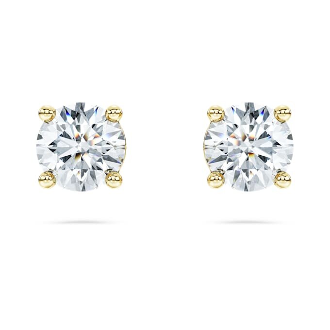 Pendientes de botón solitarios «Eternity» con diamantes cultivados en laboratorio, 1 Ct en total, forma redonda, oro amarillo de 14K Pendientes de botón solitarios «Eternity» con diamantes cultivados en laboratorio, 1 Ct en total, forma redonda, oro amarillo de 14K