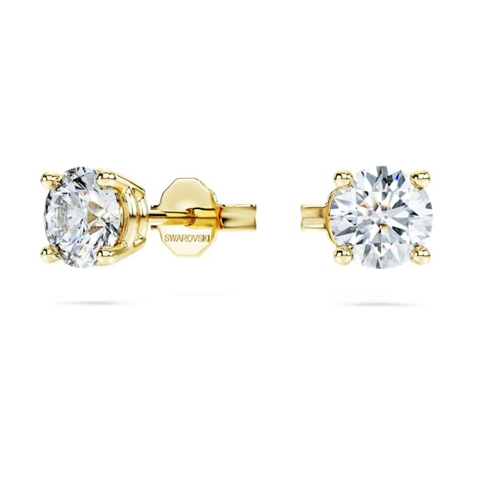 Pendientes de botón solitarios «Eternity» con diamantes cultivados en laboratorio, 1 Ct en total, forma redonda, oro amarillo de 14K Pendientes de botón solitarios «Eternity» con diamantes cultivados en laboratorio, 1 Ct en total, forma redonda, oro amarillo de 14K