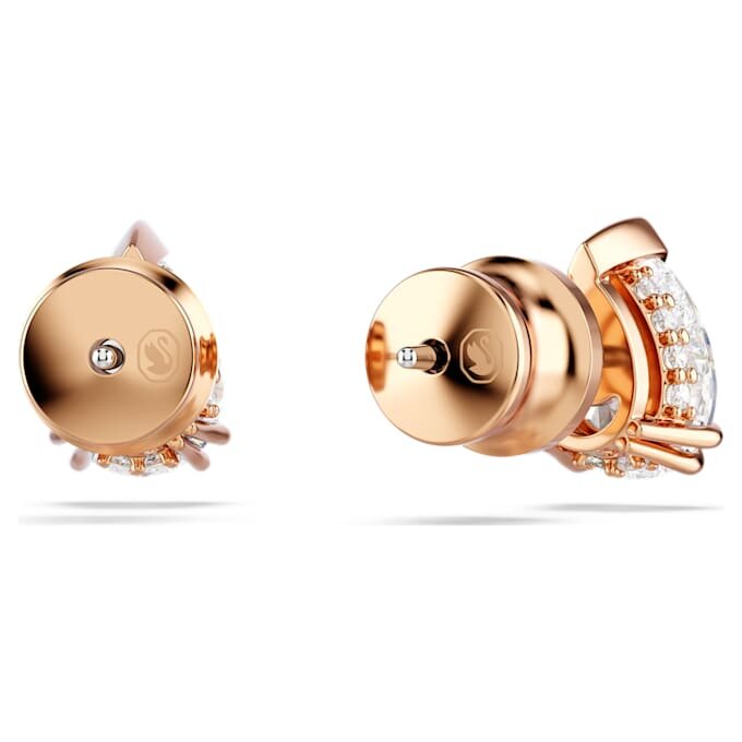 Pendientes de botón Stilla con corte en pera, blancos, chapados en tono oro rosa Pendientes de botón Stilla con corte en pera, blancos, chapados en tono oro rosa