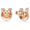 Pendientes de botón Symbolica con perla de cristal, pavé, herradura, blancos, chapados en tono oro rosa Pendientes de botón Symbolica con perla de cristal, pavé, herradura, blancos, chapados en tono oro rosa