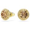 Pendientes de botón Una Angelic, corte redondo, color caramelo, chapado en tono dorado Pendientes de botón Una Angelic, corte redondo, color caramelo, chapado en tono dorado