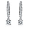 Pendientes de gota «Eternity» con diamantes cultivados en laboratorio, 0,7 ct en total, forma redonda, oro blanco de 14K Pendientes de gota «Eternity» con diamantes cultivados en laboratorio, 0,7 ct en total, forma redonda, oro blanco de 14K