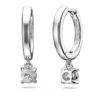 Pendientes de gota «Eternity» con diamantes cultivados en laboratorio, 0,7 ct en total, forma redonda, oro blanco de 14K Pendientes de gota «Eternity» con diamantes cultivados en laboratorio, 0,7 ct en total, forma redonda, oro blanco de 14K