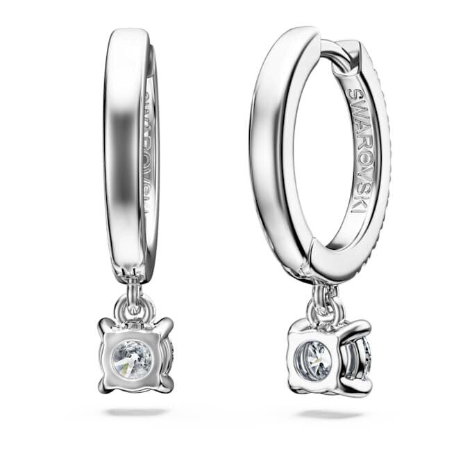 Pendientes de gota «Eternity» con diamantes cultivados en laboratorio, 0,7 ct en total, forma redonda, oro blanco de 14K Pendientes de gota «Eternity» con diamantes cultivados en laboratorio, 0,7 ct en total, forma redonda, oro blanco de 14K
