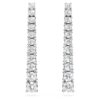 Pendientes de gota «Eternity» con diamantes cultivados en laboratorio, 1,3 ct en total, forma redonda, oro blanco de 14K Pendientes de gota «Eternity» con diamantes cultivados en laboratorio, 1,3 ct en total, forma redonda, oro blanco de 14K