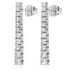 Pendientes de gota «Eternity» con diamantes cultivados en laboratorio, 1,3 ct en total, forma redonda, oro blanco de 14K Pendientes de gota «Eternity» con diamantes cultivados en laboratorio, 1,3 ct en total, forma redonda, oro blanco de 14K