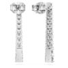 Pendientes de gota «Eternity» con diamantes cultivados en laboratorio, 1,3 ct en total, forma redonda, oro blanco de 14K Pendientes de gota «Eternity» con diamantes cultivados en laboratorio, 1,3 ct en total, forma redonda, oro blanco de 14K