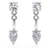 Pendientes «Galaxy» con diamantes cultivados en laboratorio, 0,82 quilates en total, formas variadas, plata de ley Pendientes «Galaxy» con diamantes cultivados en laboratorio, 0,82 quilates en total, formas variadas, plata de ley