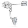 Pendientes «Galaxy» con diamantes cultivados en laboratorio, 0,82 quilates en total, formas variadas, plata de ley Pendientes «Galaxy» con diamantes cultivados en laboratorio, 0,82 quilates en total, formas variadas, plata de ley