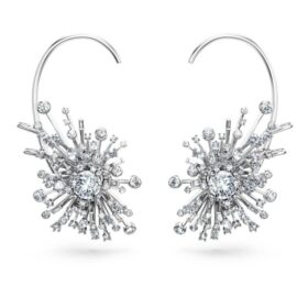 Pendientes Galaxy con diamantes cultivados en laboratorio, 14,67 ct en total, formas variadas, oro blanco de 18 quilates